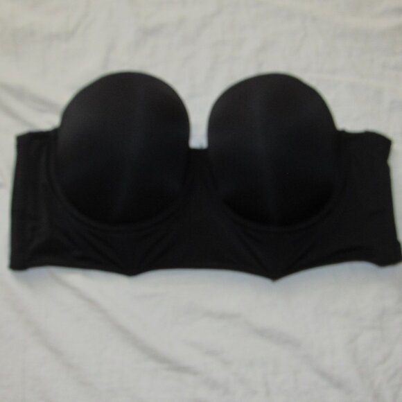 Torrid BOMBSHELL Everyday Strapless Push Up Longline Black Bra sz 46C #12131750 - Picture 1 of 3